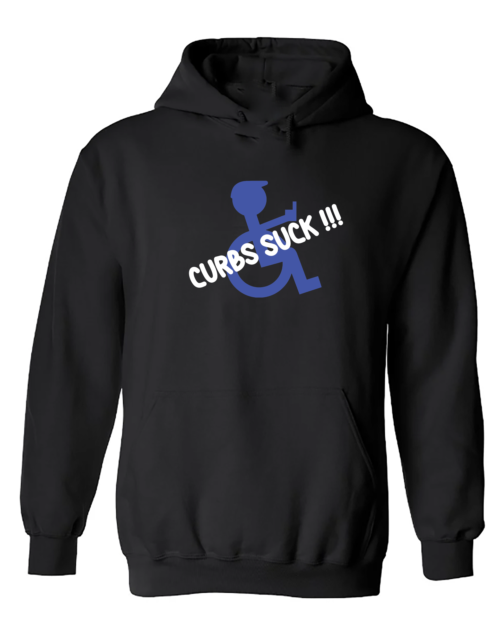 funny wheelchair clothes "Curbs Suck" Hoodie