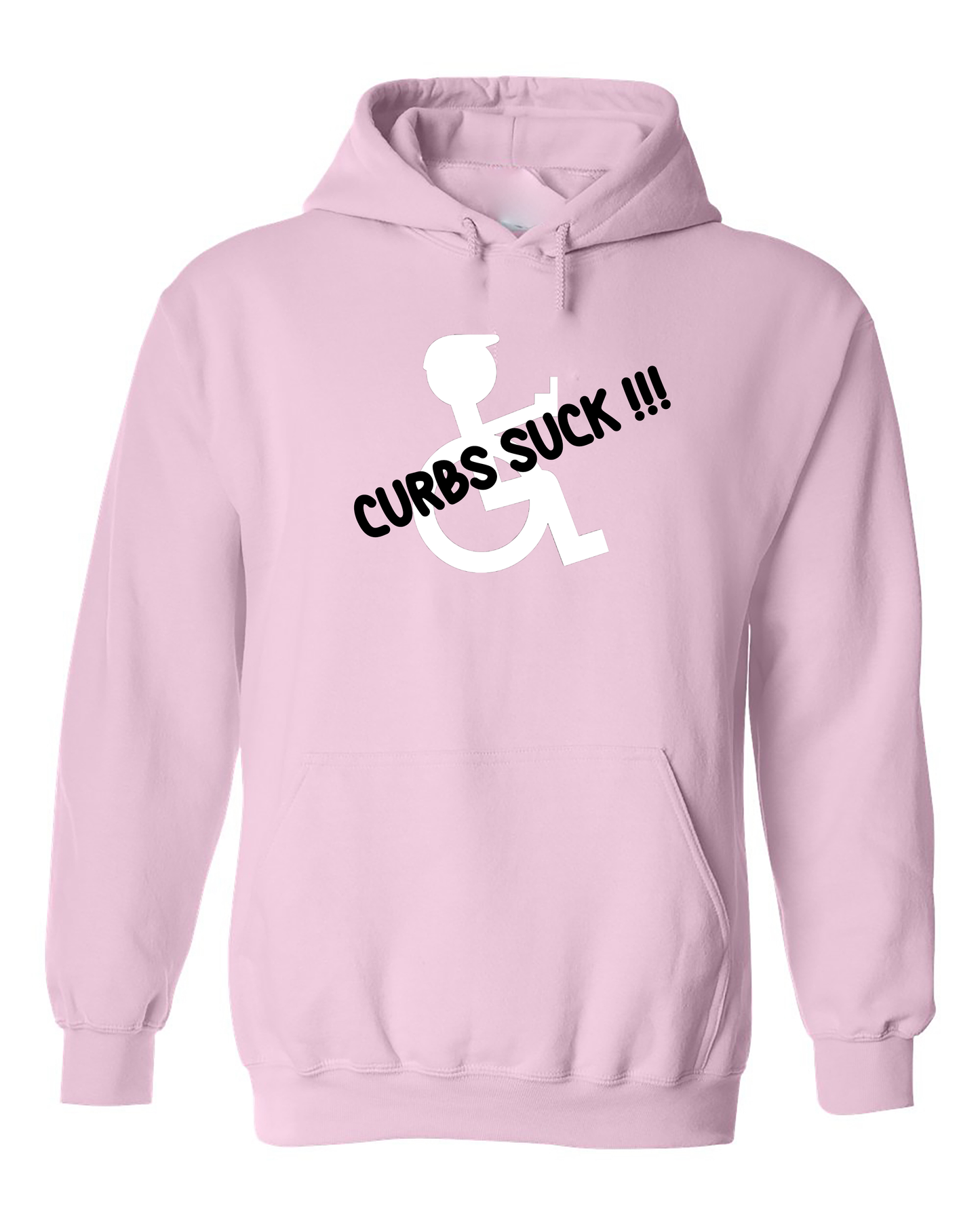 funny wheelchair clothes "Curbs Suck" Hoodie