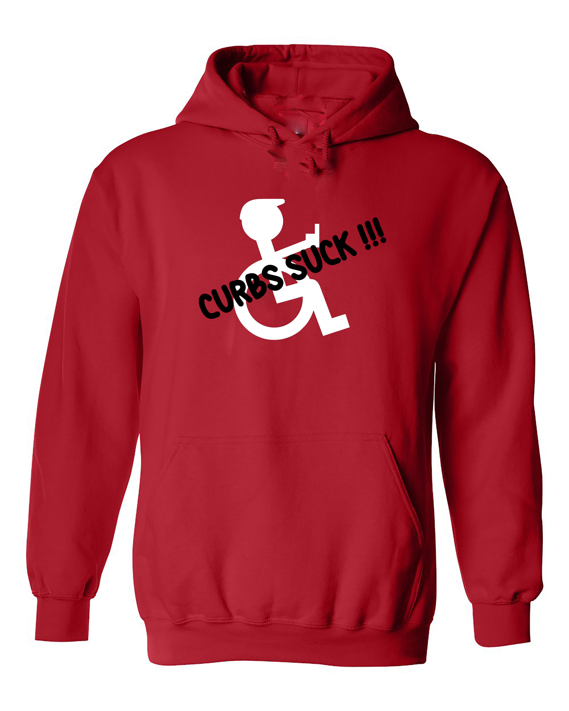 funny wheelchair clothes "Curbs Suck" Hoodie