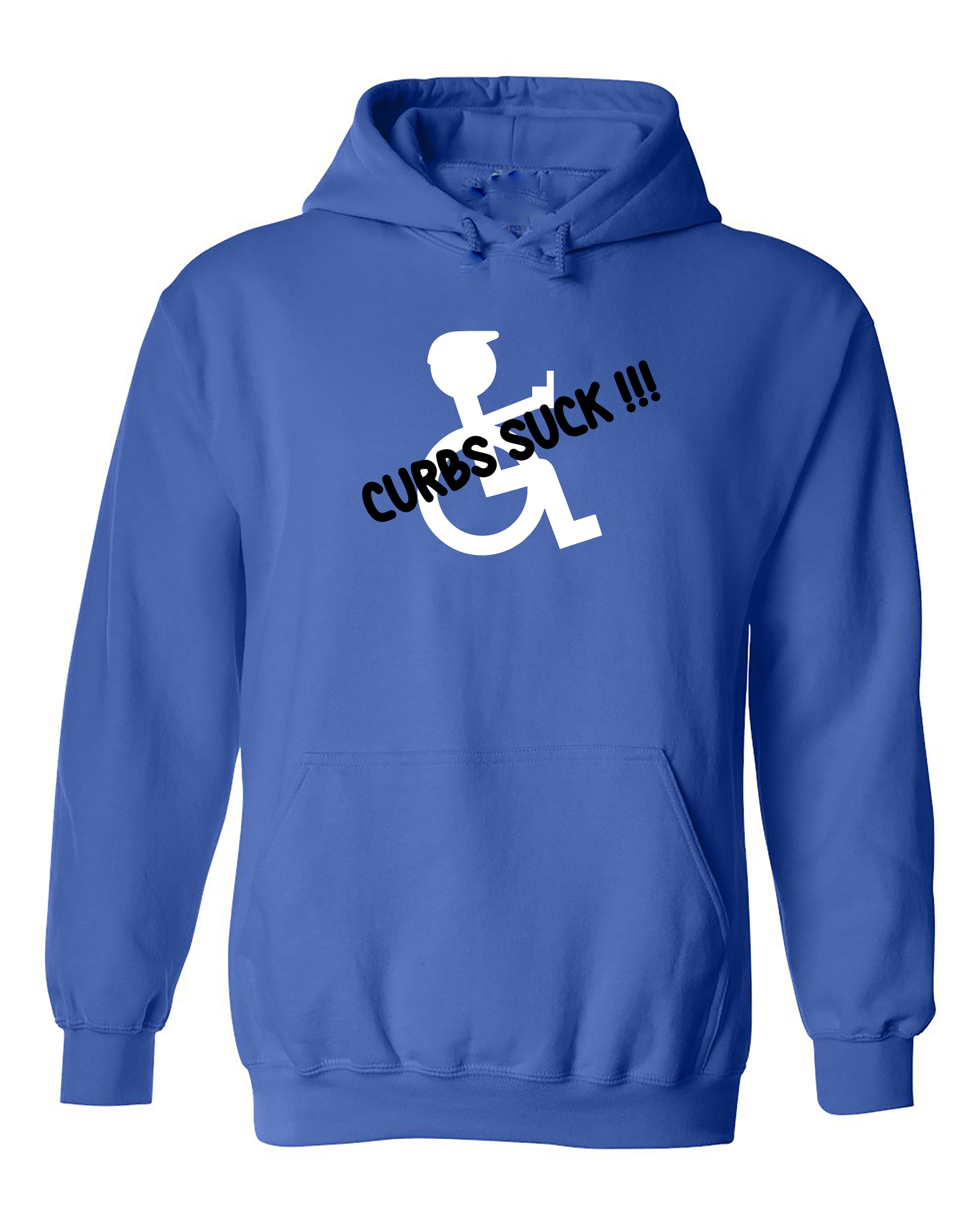 funny wheelchair clothes "Curbs Suck" Hoodie