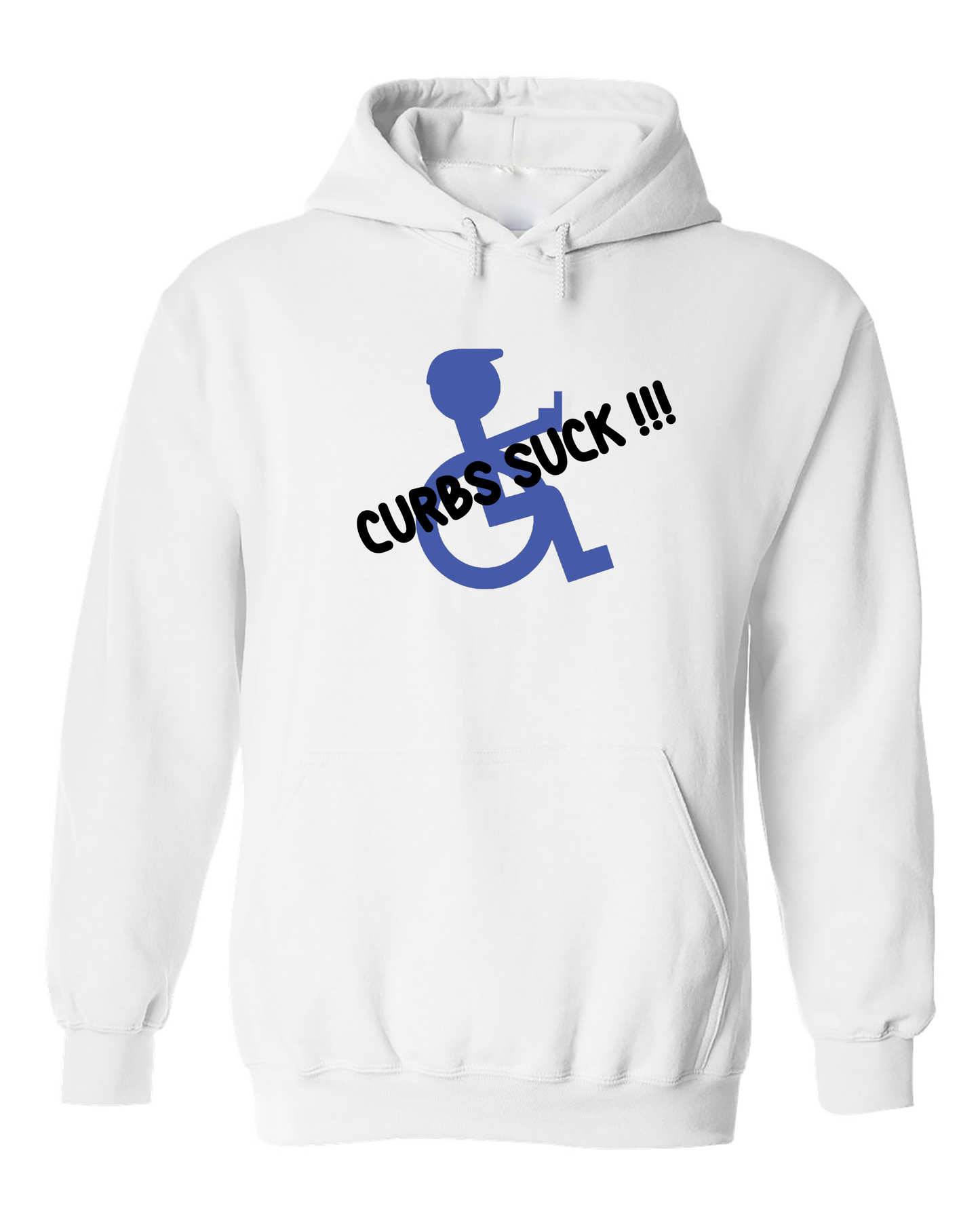 funny wheelchair clothes "Curbs Suck" Hoodie