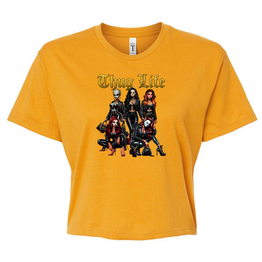 ladies Halloween shirts "Thug Life" crop top tee