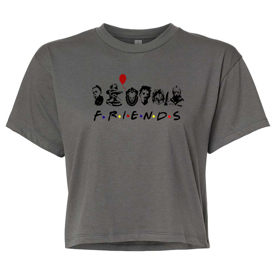 ladies Halloween shirts "FRIENDS HALLOWEEN" crop top tee