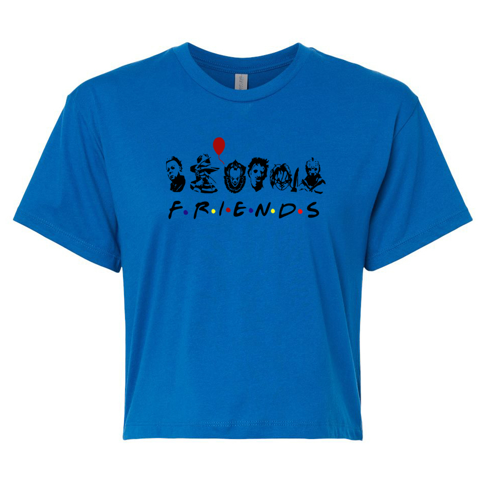 ladies Halloween shirts "FRIENDS HALLOWEEN" crop top tee