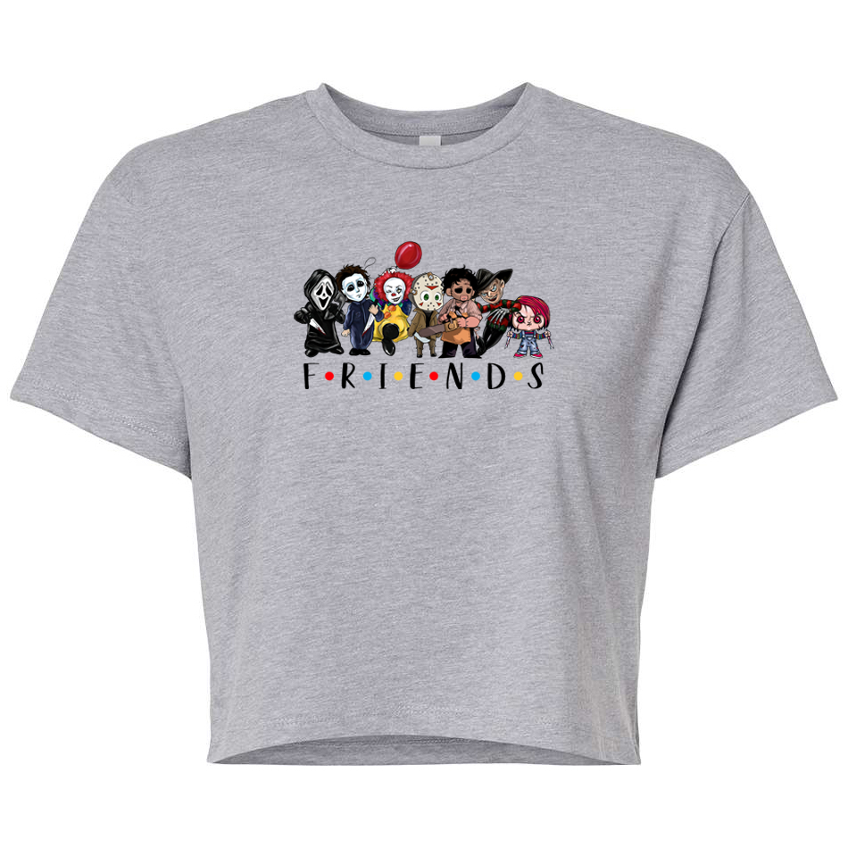 ladies Halloween shirts "FRIENDS HORROR" crop top tee