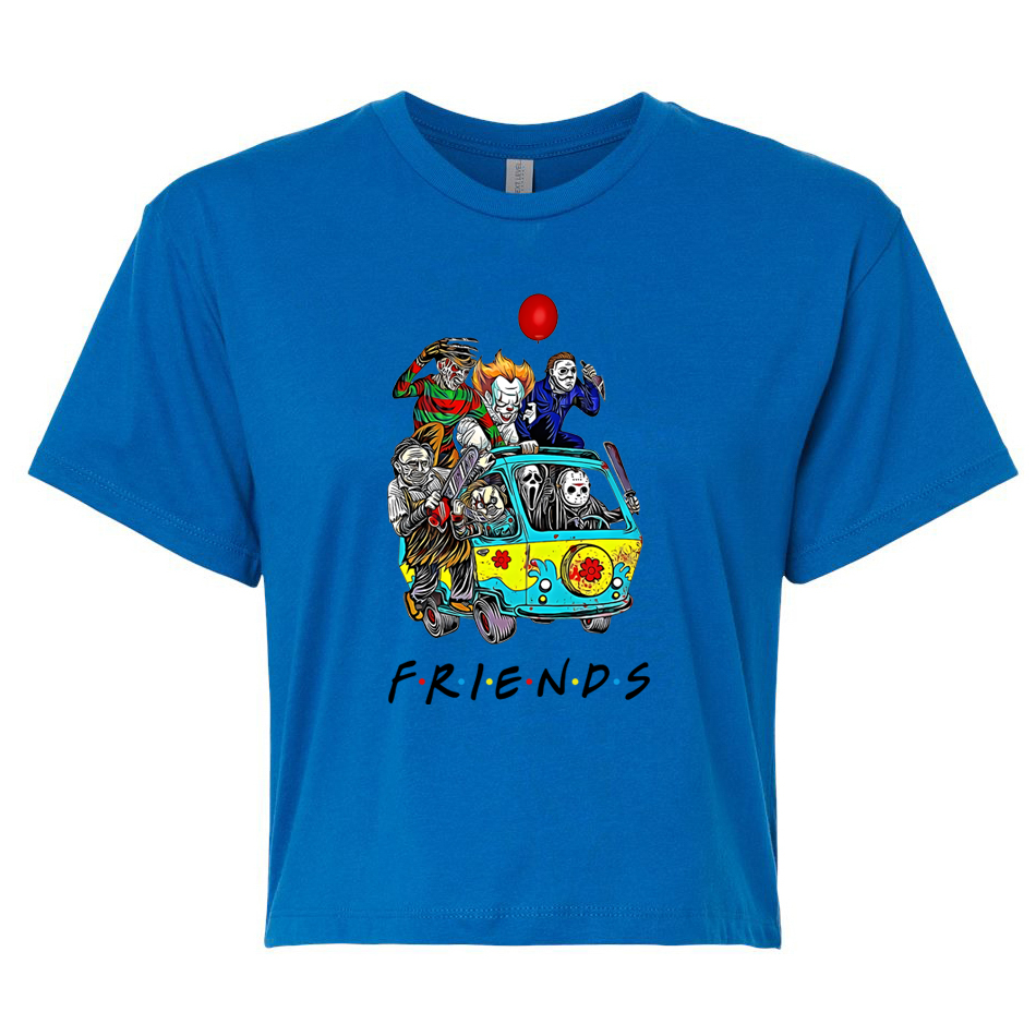 ladies Halloween shirts "HORROR FRIENDS" crop top tee