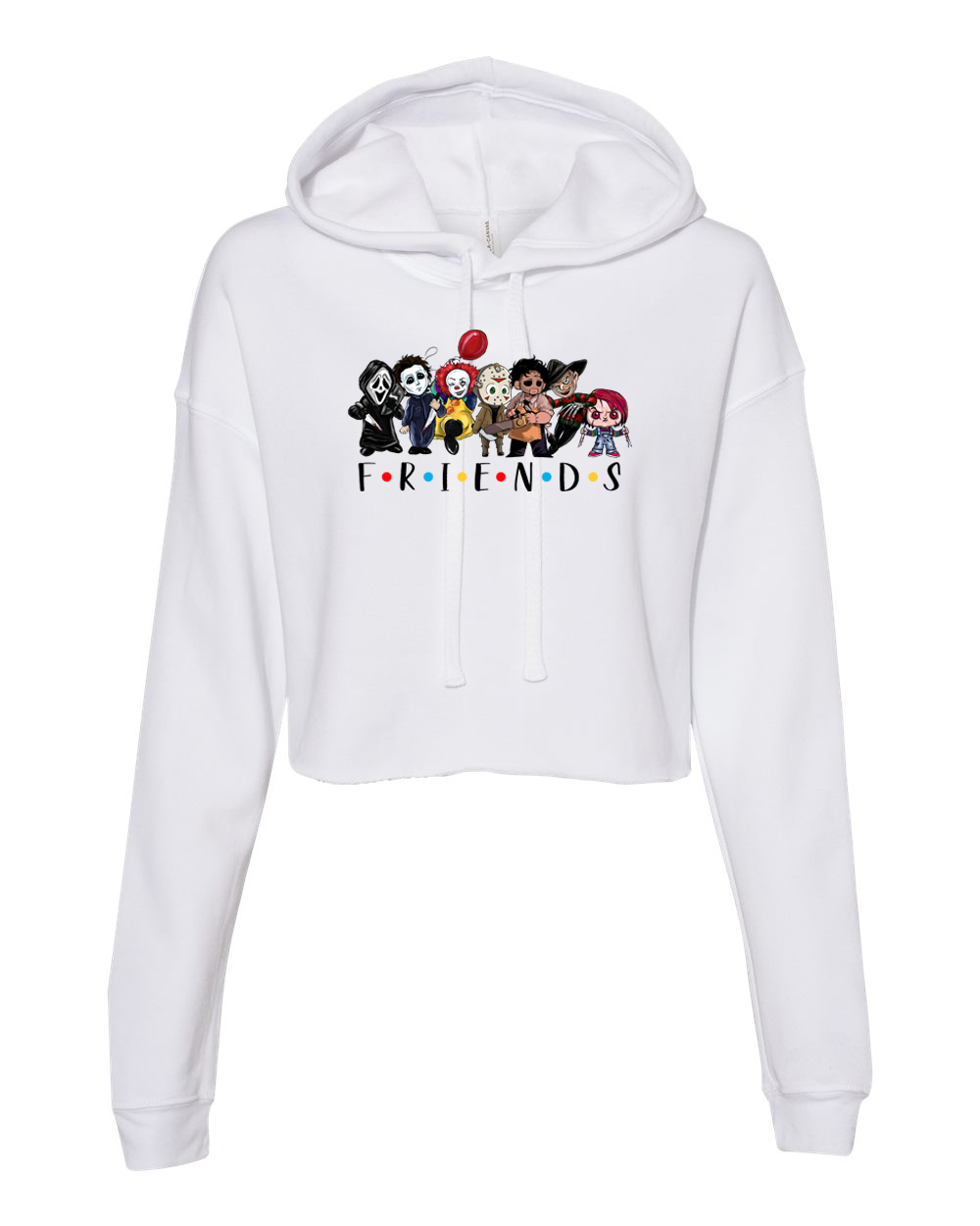 Womens Halloween Sweatshirt "Friends Horror" crop top hoodie