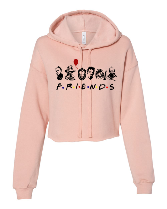 Womens Halloween hoodie "friends" crop top Hoodie