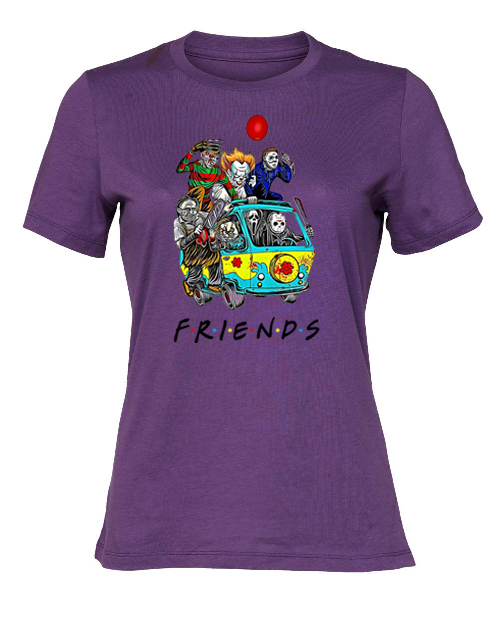 ladies Halloween shirts "horror Friends" tee