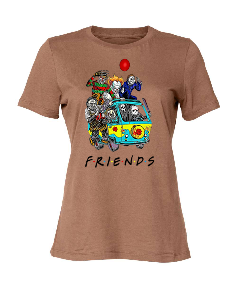 ladies Halloween shirts "horror Friends" tee