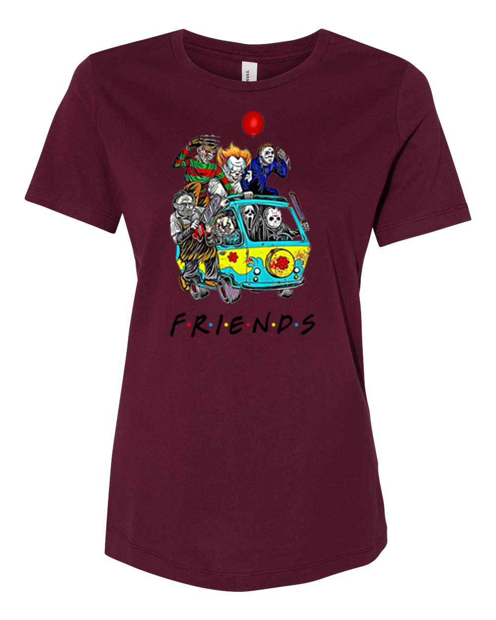 ladies Halloween shirts "horror Friends" tee