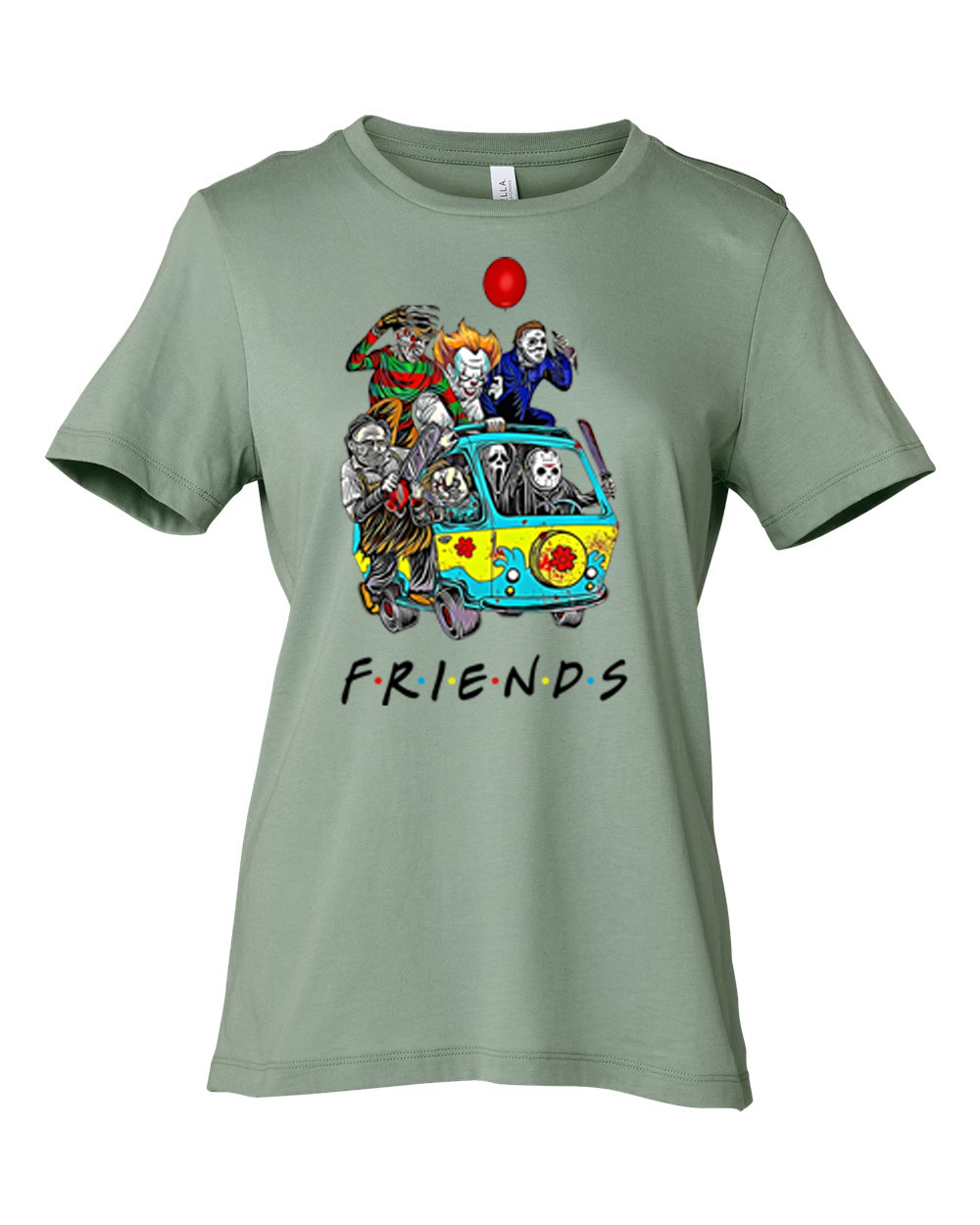 ladies Halloween shirts "horror Friends" tee