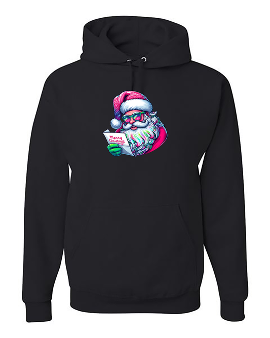 Christmas shirts "Santa list checking" male unisex hoodie