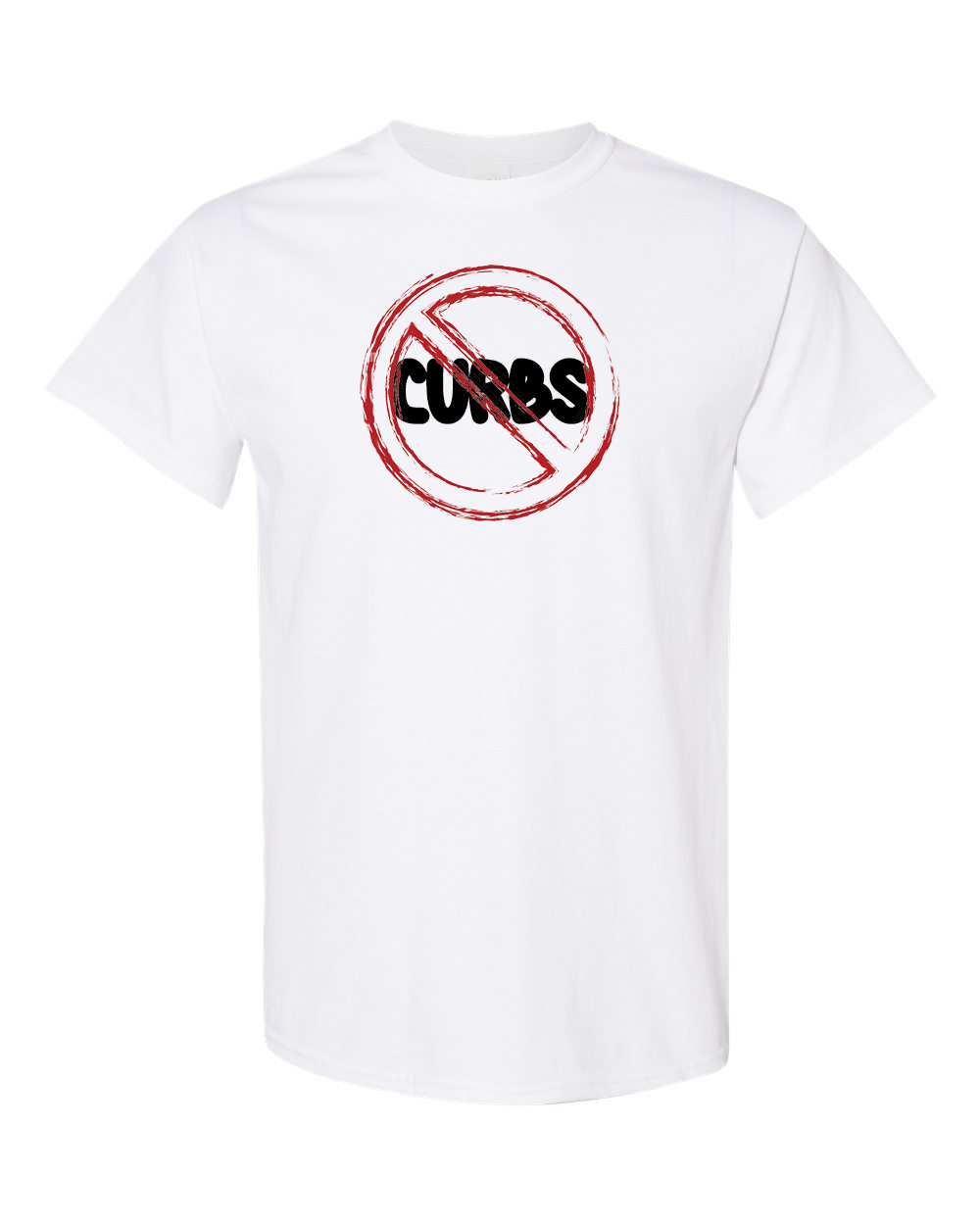 Funny wheelchair shirts "no curbs" tee