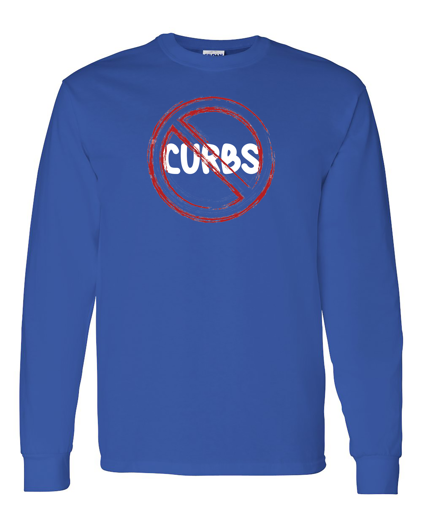 Funny wheelchair shirts "No curbs" Long Sleeve