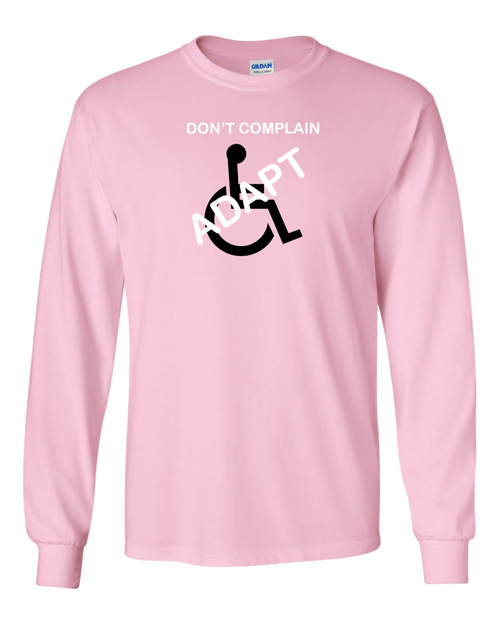 Wheelchair shirts "Dont complain, adapt" long sleeve