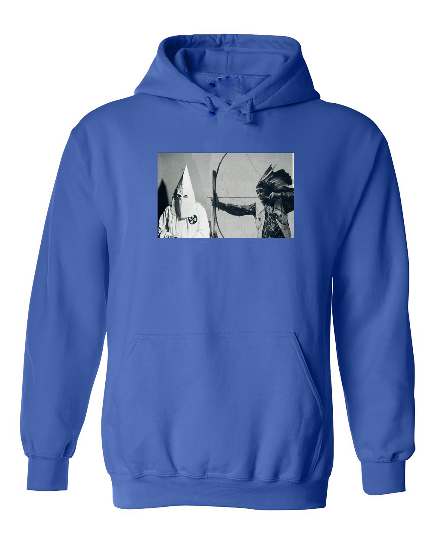 Native American shirts "point blank" hoodie Blue