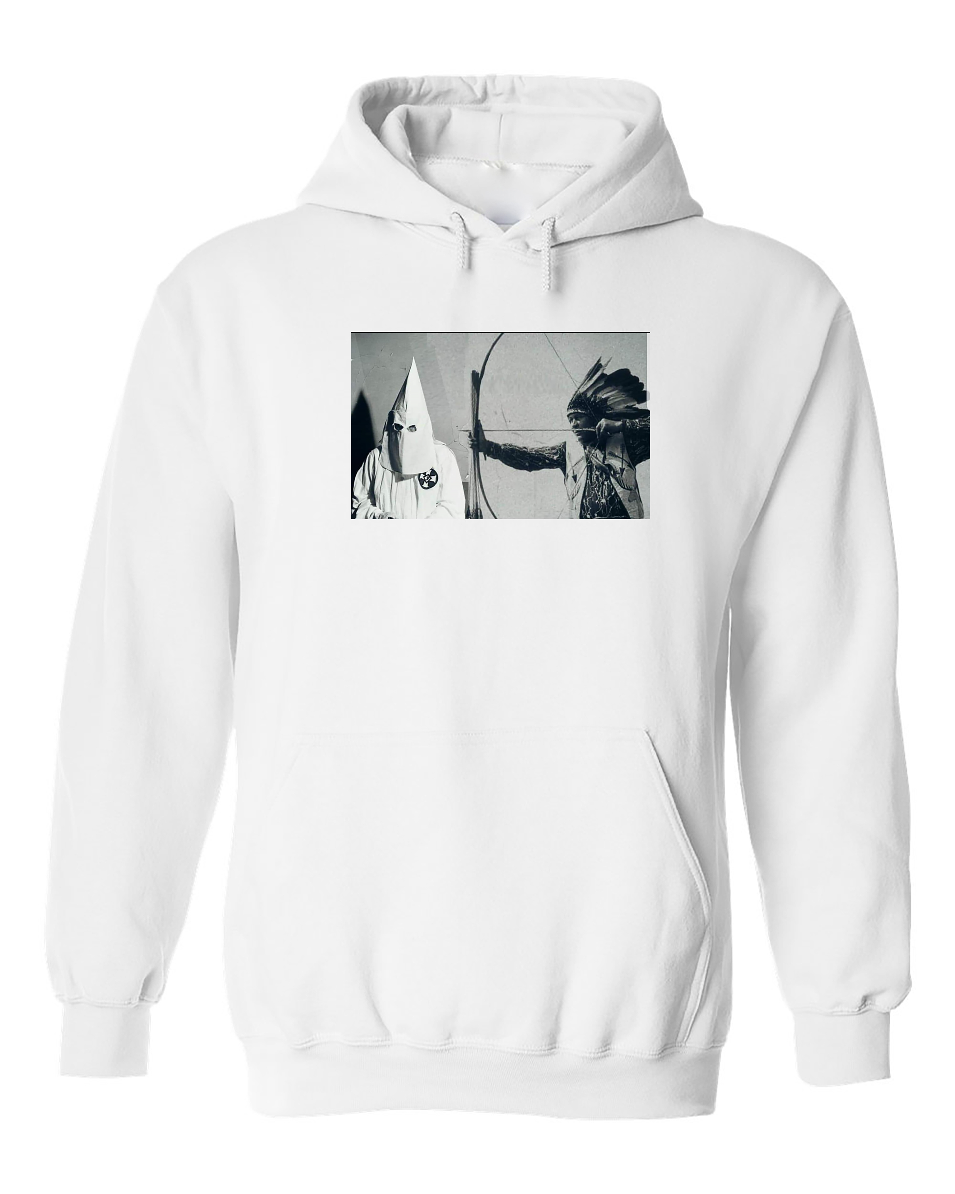 Native American shirts "point blank" hoodie White