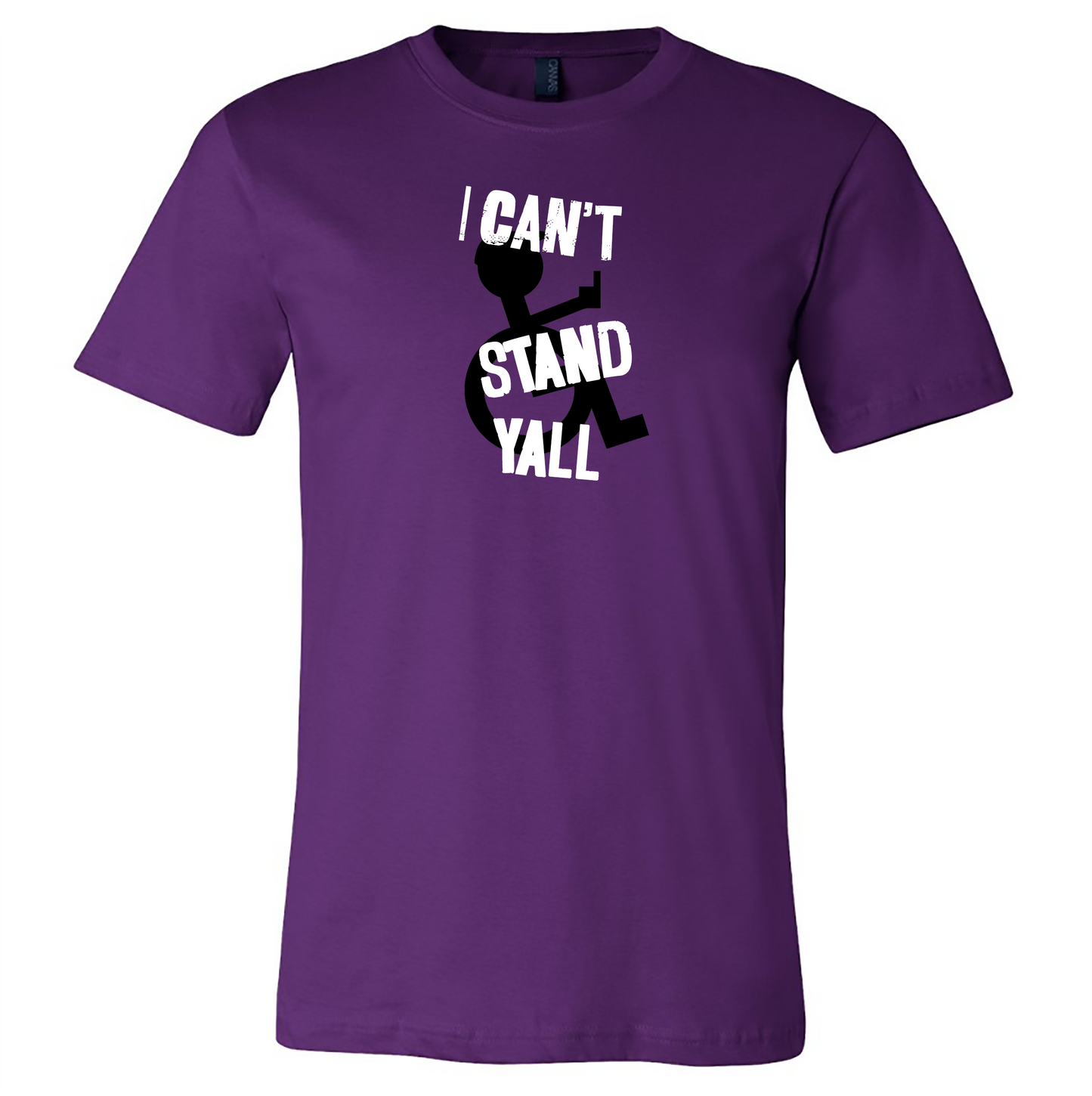 "I cant stand y'all" tee funny wheelchair shirts